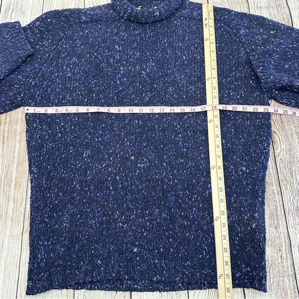 Vintage Women’s Speckled Wool Sweater Large Scottish Whimsigoth Overaized Chunky - Picture 3 of 7